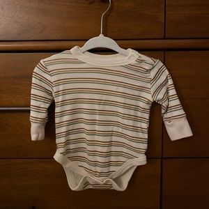 Goumi Bodysuit Long Sleeve Striped 0-3M